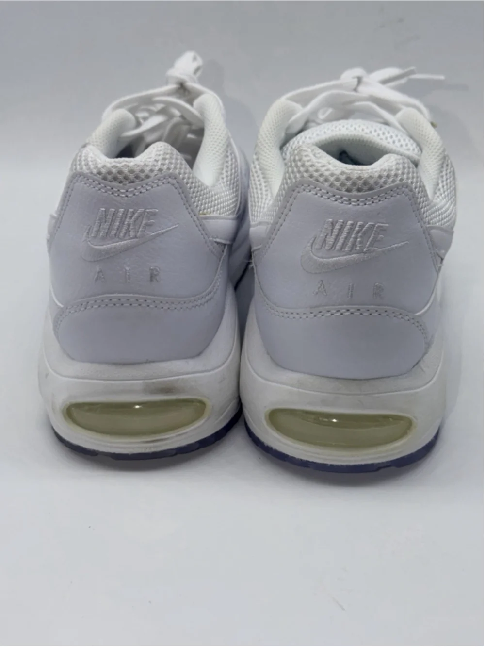 Nike Air Max Command Leather Triple White Running Shoes Mens 11.5 New 749760-102